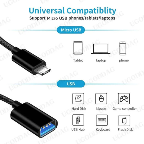 Micro USB OTG Cable Adapter - Image 9